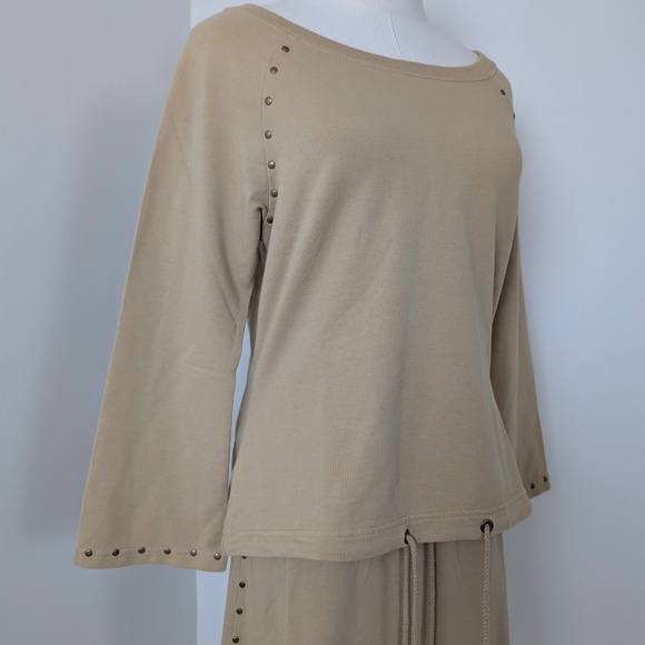 Liz Claiborne 2 Piece Skirt Set Jersey Stretchy Drawstring Scoop Neckline - Picture 12 of 12